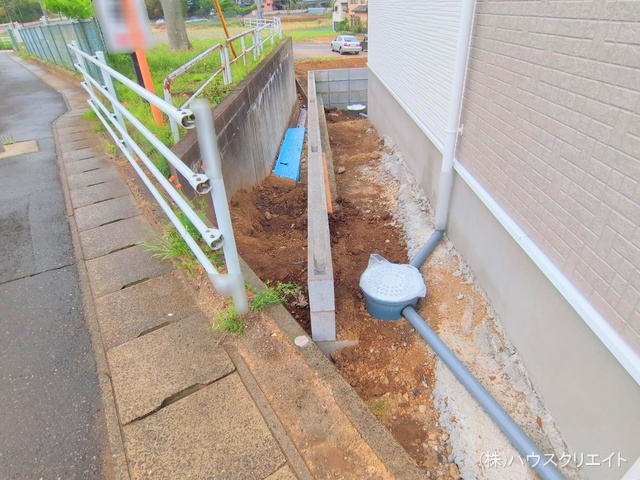 千葉県柏市増尾４丁目の新築戸建て外構写真 2025年5月1日撮影