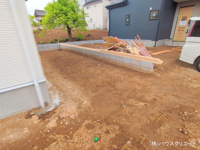 千葉県柏市増尾４丁目の新築戸建て外構写真 2025年5月1日撮影