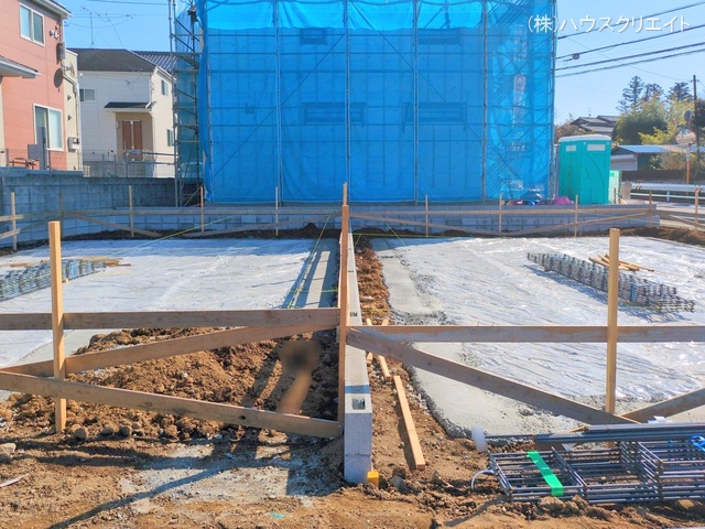 千葉県柏市増尾４丁目の新築戸建て基礎写真 2025年3月9日撮影