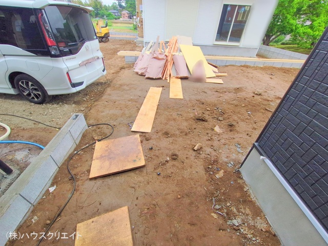 千葉県柏市増尾４丁目の新築戸建て外構写真 2025年5月1日撮影