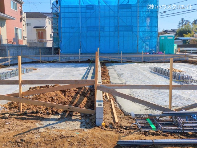 千葉県柏市増尾４丁目の新築戸建て基礎写真 2025年3月9日撮影