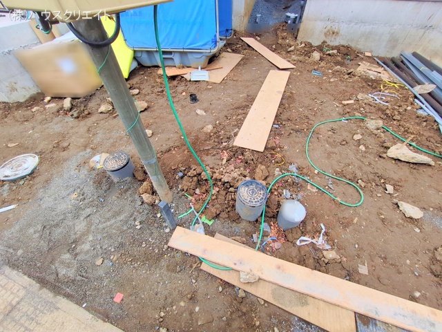 千葉県船橋市芝山１丁目の新築戸建て外構写真 2025年12月18日撮影