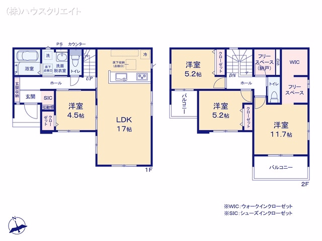 柏市大室（戸建）6-2 間取図
