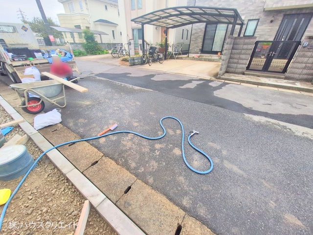 千葉県松戸市中金杉２丁目の新築戸建て外構写真 2025年10月14日撮影