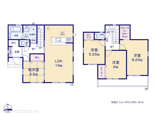 千葉県松戸市古ケ崎３丁目の新築戸建て 4LDK間取図 ※図面と異なる場合は現況を優先