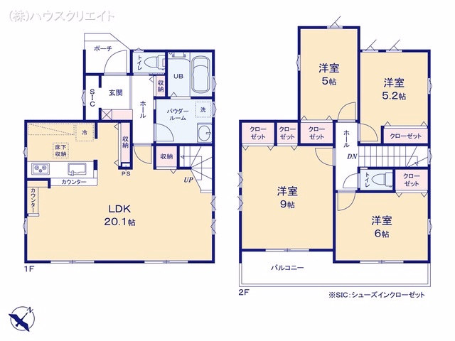 柏市東中新宿3丁目(戸建)01 間取図