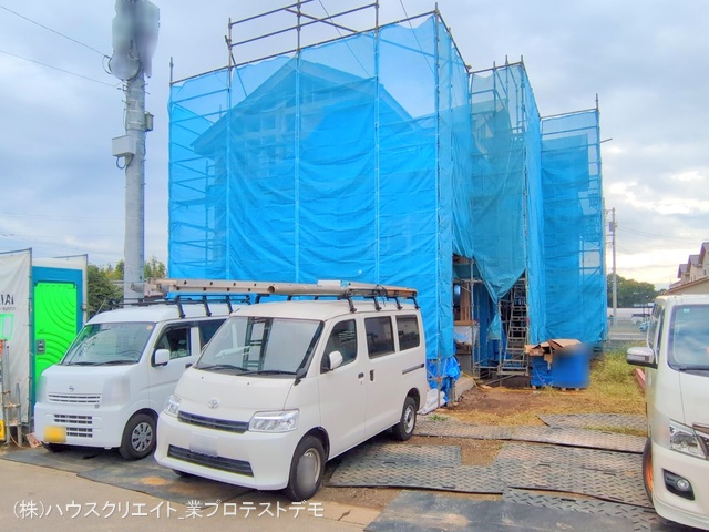 千葉県柏市大室の新築戸建て上棟写真 2025年10月5日撮影