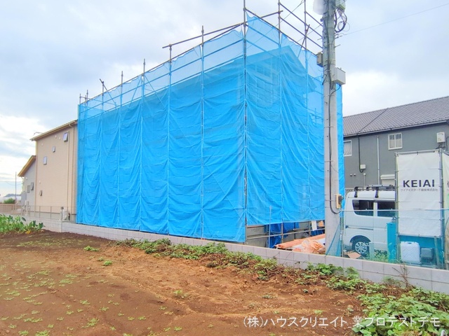 千葉県柏市大室の新築戸建て上棟写真 2025年10月5日撮影