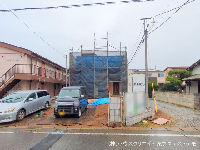 千葉県船橋市習志野２丁目の新築戸建て上棟写真 2025年10月21日撮影