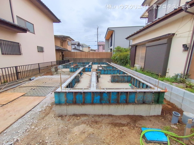 千葉県船橋市八木が谷２丁目の新築戸建て基礎写真 2025年10月8日撮影