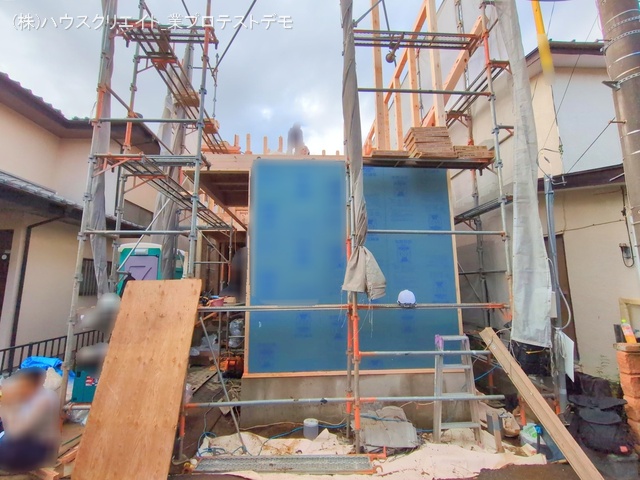 千葉県船橋市八木が谷２丁目の新築戸建て上棟写真 2025年10月26日撮影