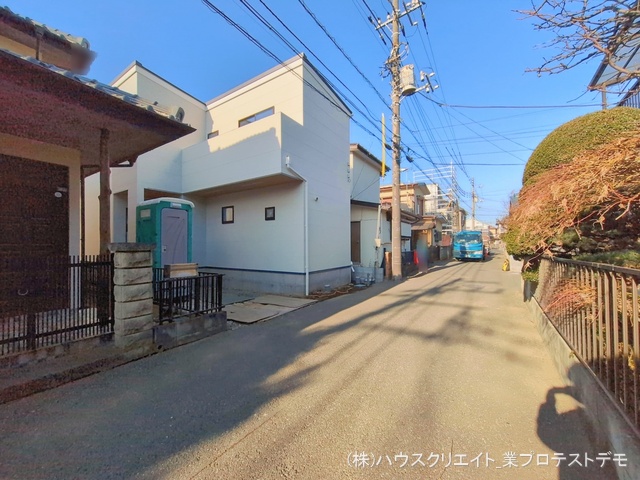 千葉県船橋市八木が谷２丁目の新築戸建て外構写真 2026年1月12日撮影