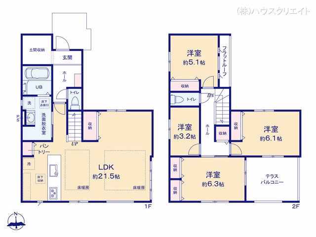 流山市松ケ丘6丁目(戸建)01 間取図