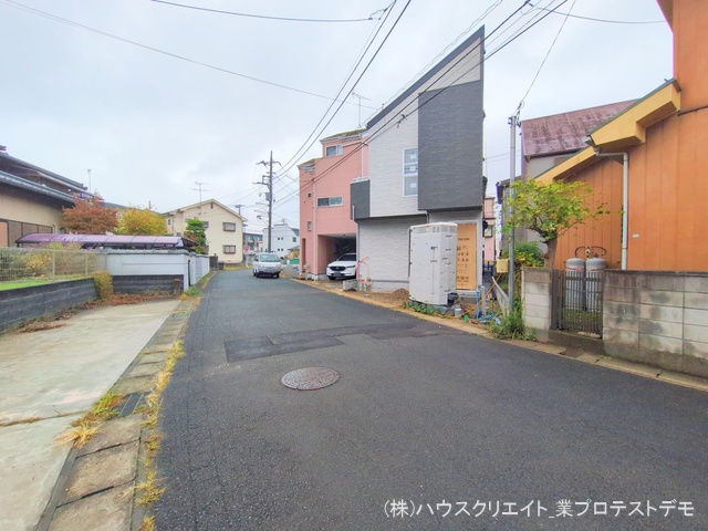 千葉県流山市平和台４丁目の新築戸建て外構写真 2025年10月14日撮影