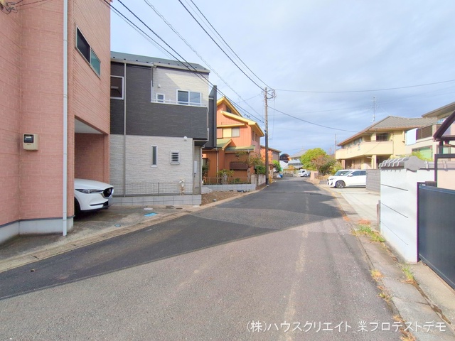 千葉県流山市平和台４丁目の新築戸建て外構写真 2025年11月10日撮影