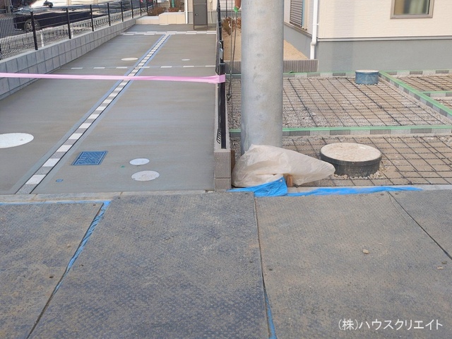 千葉県鎌ケ谷市鎌ケ谷8丁目の新築戸建て外構写真 2026年1月28日撮影