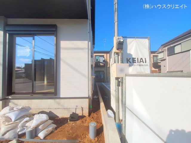 千葉県柏市みどり台２丁目の新築戸建て外構写真 2025年12月16日撮影