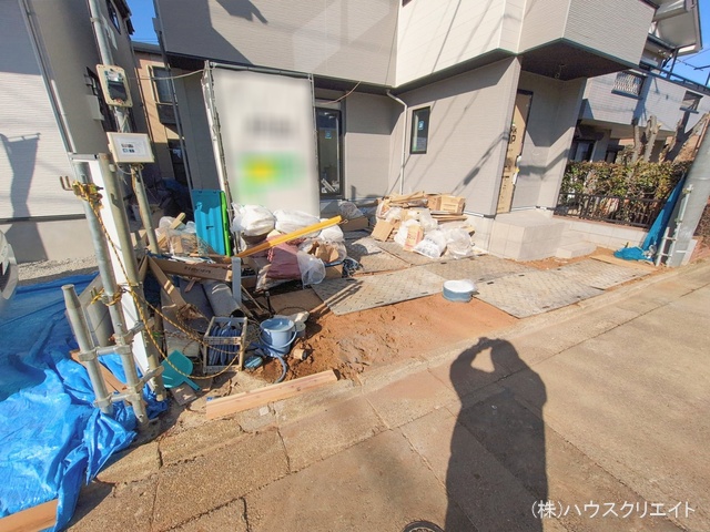 千葉県柏市みどり台2丁目の新築戸建て外構写真 2026年1月29日撮影