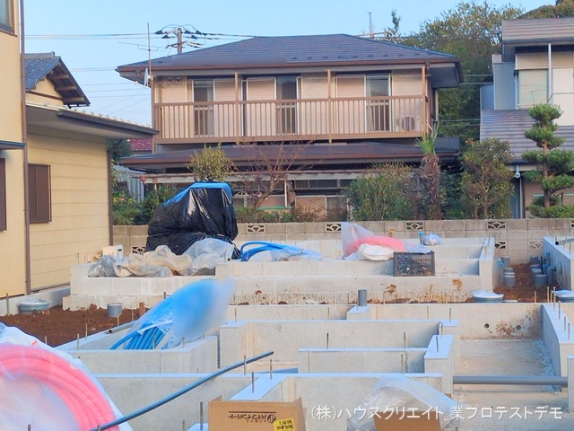 千葉県船橋市習志野台５丁目の新築戸建て基礎写真 2025年10月29日撮影