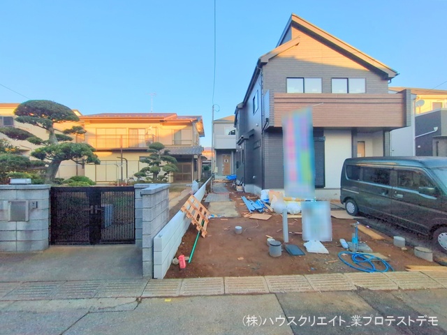千葉県船橋市習志野台５丁目の新築戸建て外構写真 2025年12月16日撮影