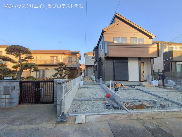 千葉県船橋市習志野台５丁目の新築戸建て外構写真 2026年2月4日撮影