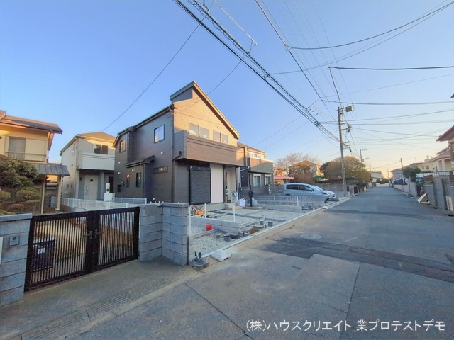 千葉県船橋市習志野台５丁目の新築戸建て外構写真 2026年2月4日撮影