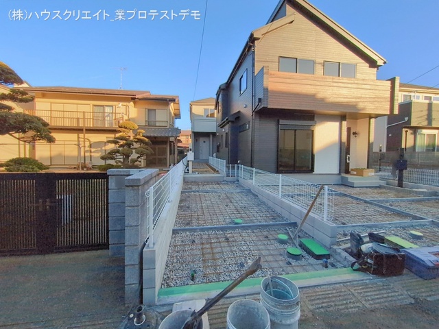 千葉県船橋市習志野台５丁目の新築戸建て外構写真 2026年2月18日撮影