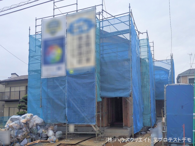 千葉県船橋市習志野台５丁目の新築戸建て上棟写真 2025年11月12日撮影