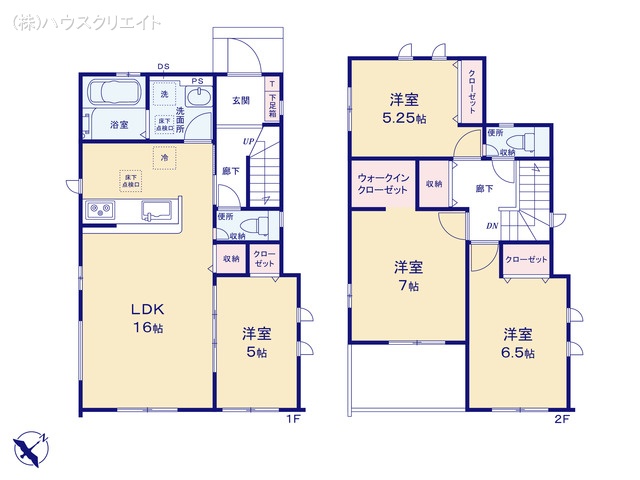 千葉県野田市山崎の新築戸建て 4LDK間取図 ※図面と異なる場合は現況を優先