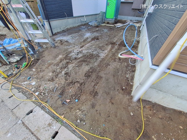 千葉県鎌ケ谷市北中沢２丁目の新築戸建て外構写真 2026年1月19日撮影