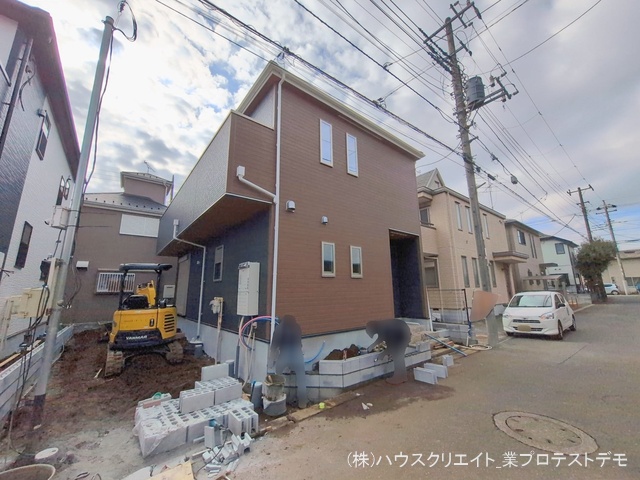 千葉県鎌ケ谷市北中沢２丁目の新築戸建て外構写真 2026年2月11日撮影