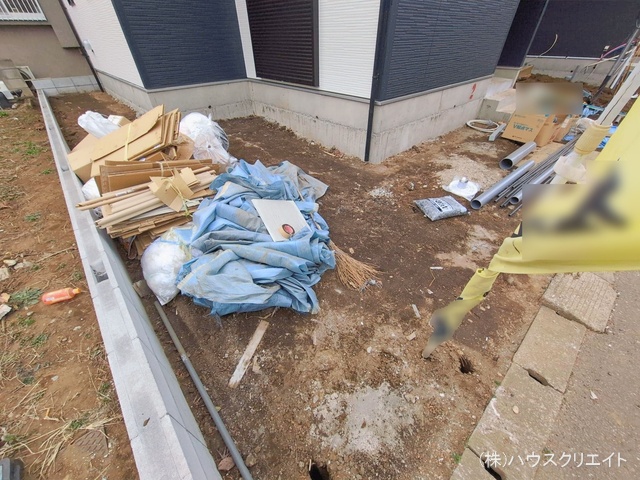 千葉県鎌ケ谷市北中沢２丁目の新築戸建て外構写真 2026年1月20日撮影