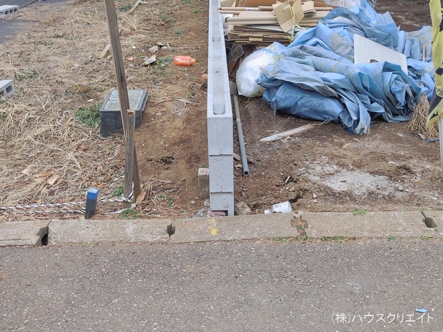 千葉県鎌ケ谷市北中沢２丁目の新築戸建て外構写真 2026年1月20日撮影