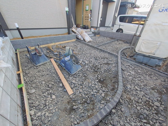 千葉県柏市大井の新築戸建て外構写真 2026年2月3日撮影