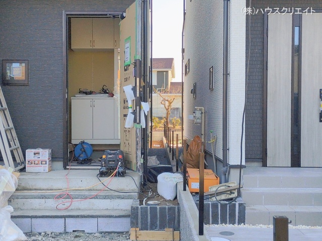 千葉県柏市大井の新築戸建て外構写真 2026年2月3日撮影