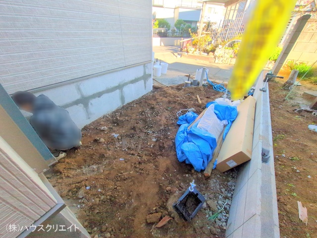 千葉県柏市しいの木台4丁目の新築戸建て外構写真 2025年12月3日撮影