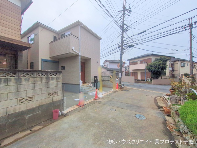 千葉県柏市しいの木台４丁目の新築戸建て外構写真 2025年12月23日撮影