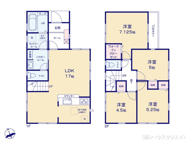 千葉県柏市しいの木台4丁目の新築戸建て 4LDK間取図 ※図面と異なる場合は現況を優先