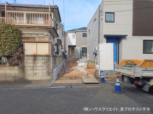 千葉県松戸市六高台２丁目の新築戸建て外構写真 2026年1月14日撮影