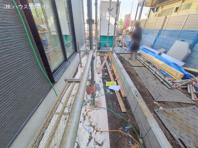 千葉県流山市東初石２丁目の新築戸建て外構写真 2026年1月12日撮影