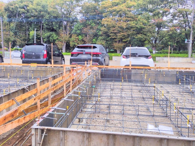 千葉県松戸市六高台3丁目の新築戸建て基礎写真 2025年10月21日撮影
