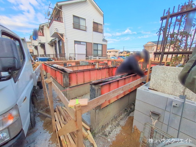 千葉県市川市須和田１丁目の新築戸建て基礎写真 2025年12月8日撮影