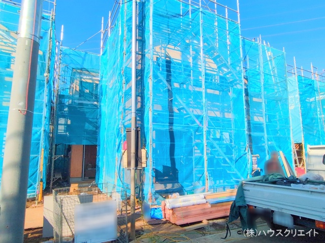 千葉県松戸市栗ケ沢の新築戸建て上棟写真 2025年11月25日撮影