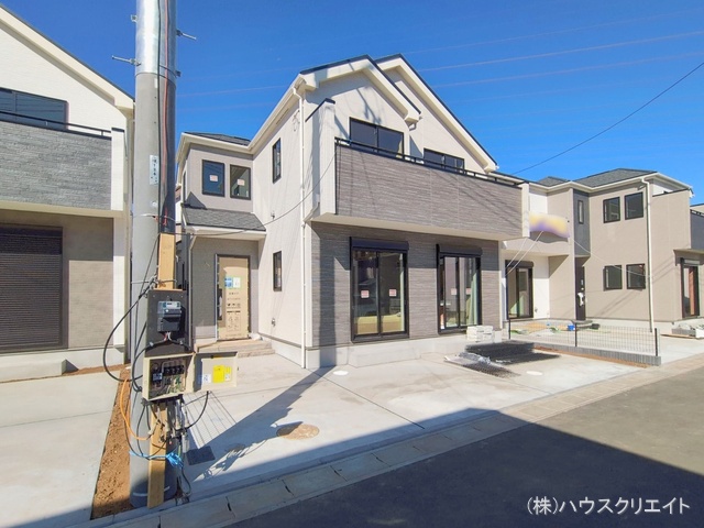 千葉県松戸市栗ケ沢の新築戸建て外構写真 2026年2月2日撮影