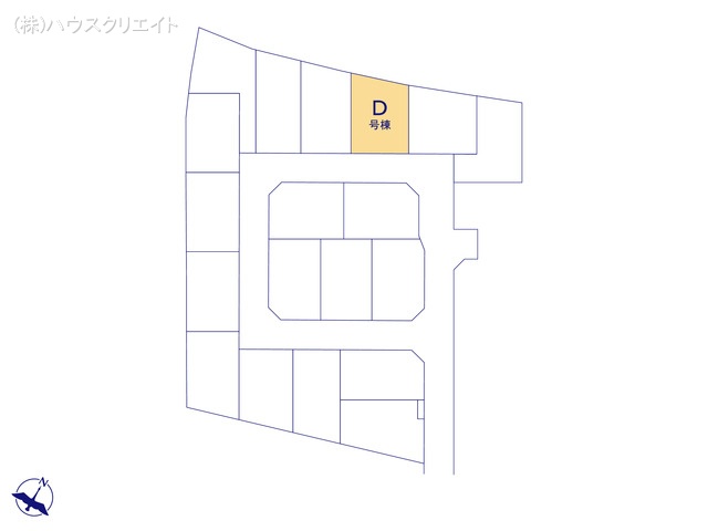 千葉県松戸市栗ケ沢の新築戸建て全体区画図 ※図面と異なる場合は現況を優先