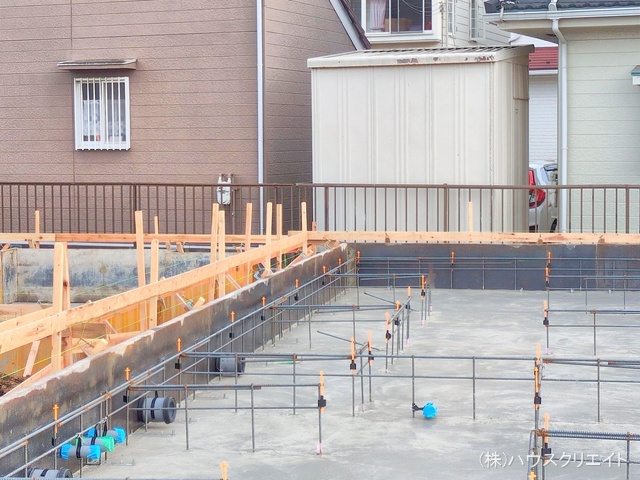 千葉県松戸市栗ケ沢の新築戸建て基礎写真 2025年10月28日撮影