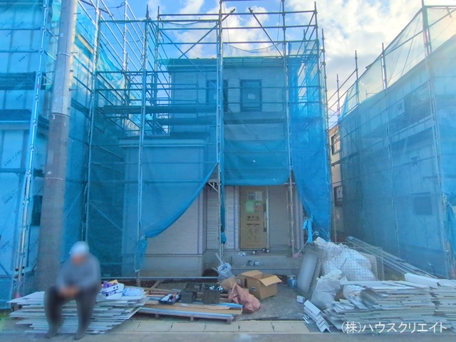 千葉県松戸市栗ケ沢の新築戸建てシート写真 2025年12月16日撮影