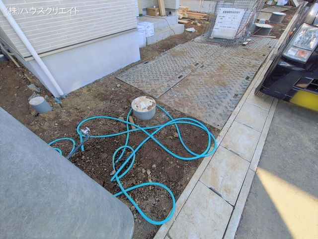 千葉県松戸市栗ケ沢の新築戸建て外構写真 2026年1月13日撮影