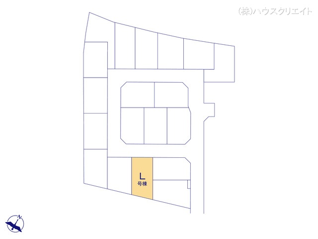 千葉県松戸市栗ケ沢の新築戸建て全体区画図 ※図面と異なる場合は現況を優先
