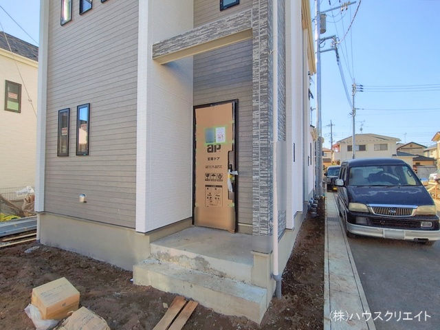 千葉県松戸市栗ケ沢の新築戸建て外構写真 2026年1月13日撮影